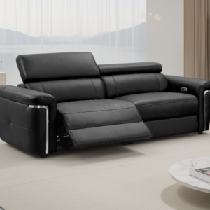 Somerville Electric Recliner Sofa Black 3 Seater