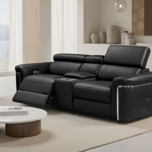 Somerville Electric Recliner Sofa Black 2 Seater
