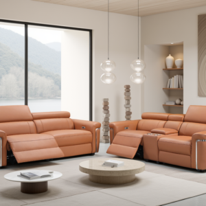 Somerville Electric Recliner Sofa Tan 3+2 Set