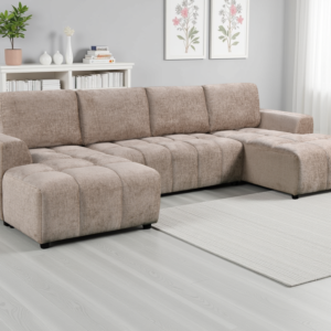 Shanghai Luxury Beige U Shape Corner Sofabed