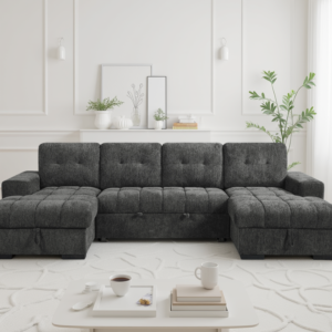 Palermo Sofabed Grey U Shape Corner