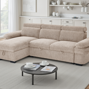 Hudson Sofabed Beige Universal Corner