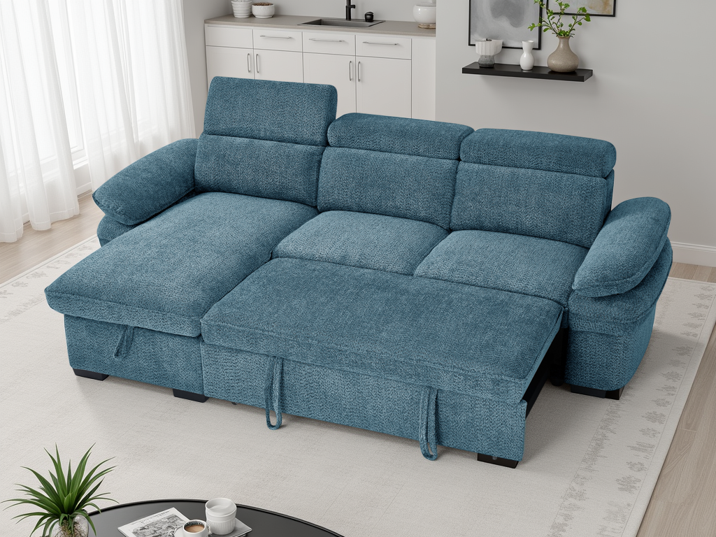Hudson Sofabed Blue Universal Corner - Image 3