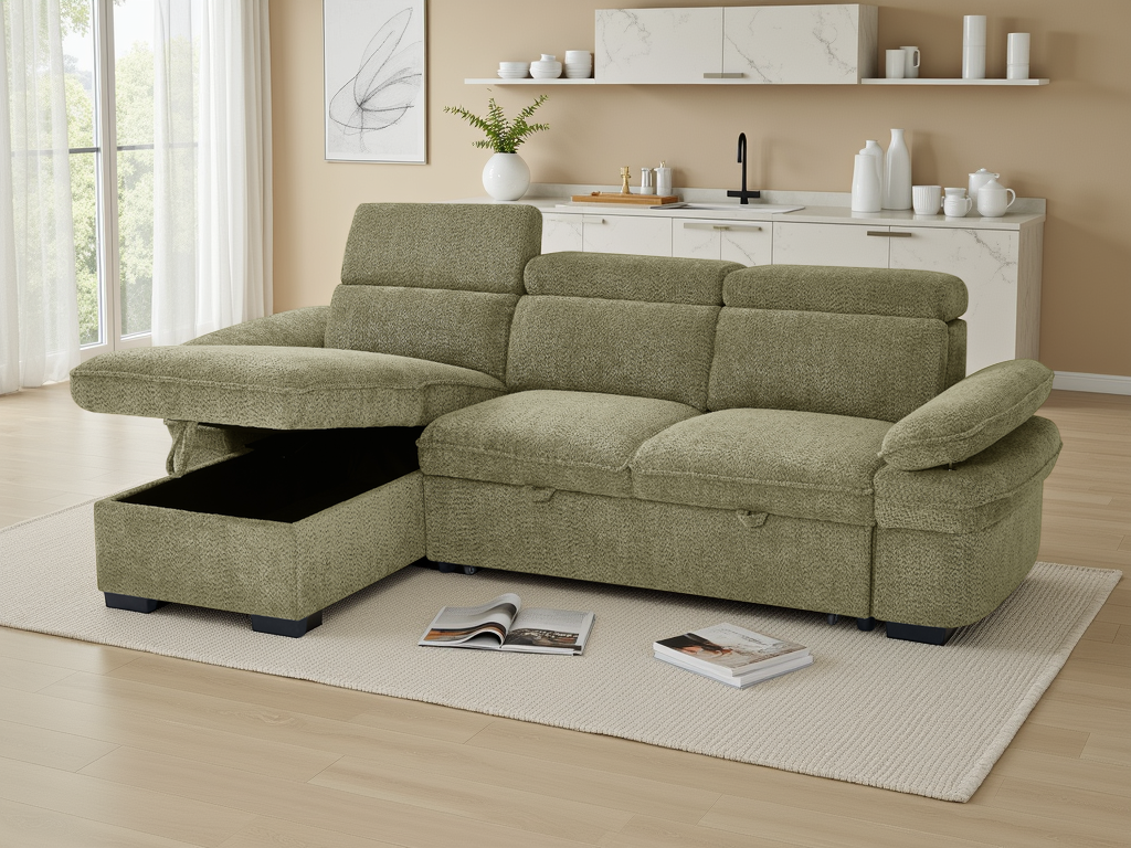 Hudson Sofabed Green Universal Corner - Image 2