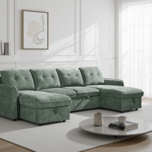 Moscow Sofabed Green U Shape Corner